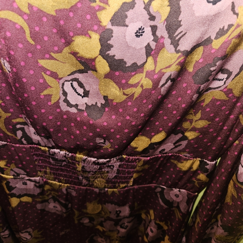 ❤️HOST PICK❤️NWOT Free People Morning Light Dress in Burgundy  / Wine - Picture 6 of 9